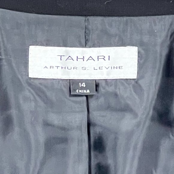 Tahari Arthur S Levine Vintage Size 14 Black Women's Blazer Jacket - Picture 3 of 7